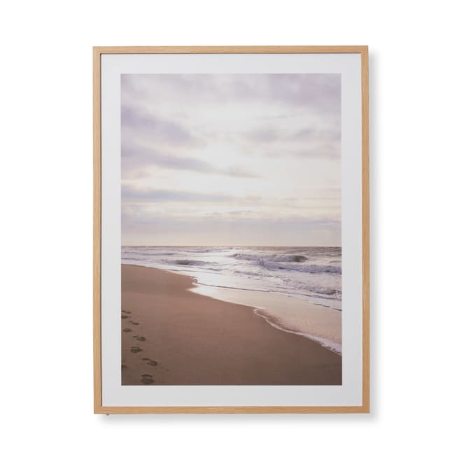 The Shore Framed Wall Art - Sand, 90cm (H)