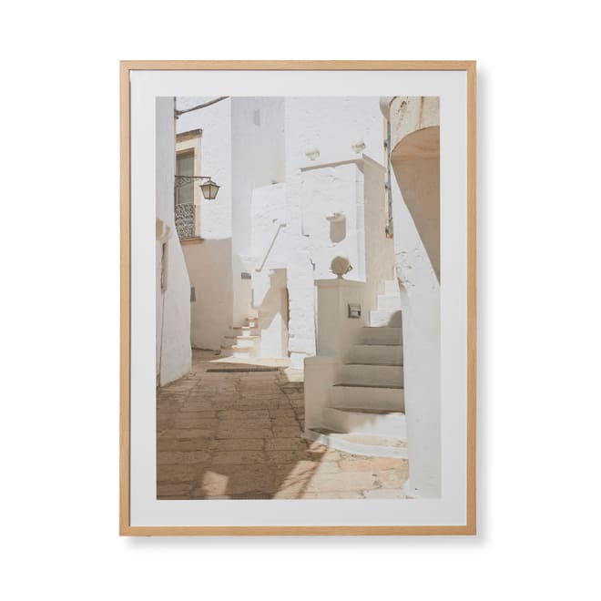La Blanche Framed Wall Art - White, 120cm (H)