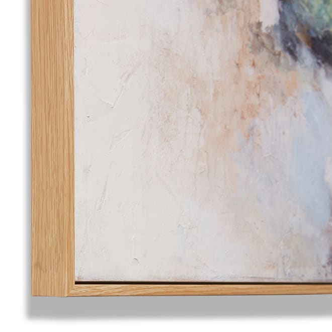 Murky Hand Painted Wall Art - Green, 90cm (H)