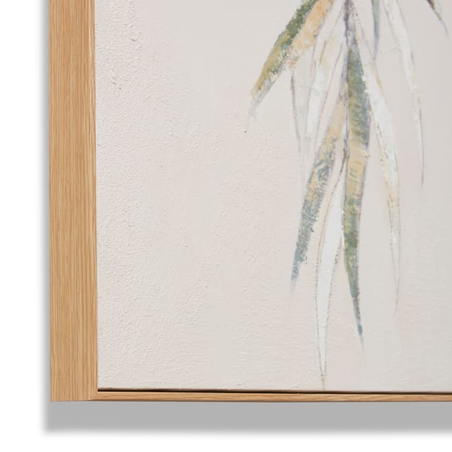 Willow Hand Painted Wall Art - Green, 100cm (H)