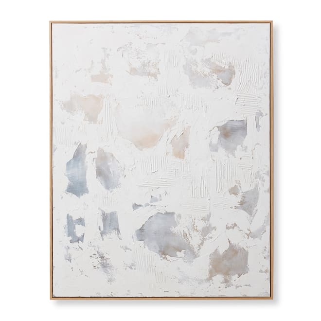 Cova Hand Painted Wall Art - Blue, 150cm (H)