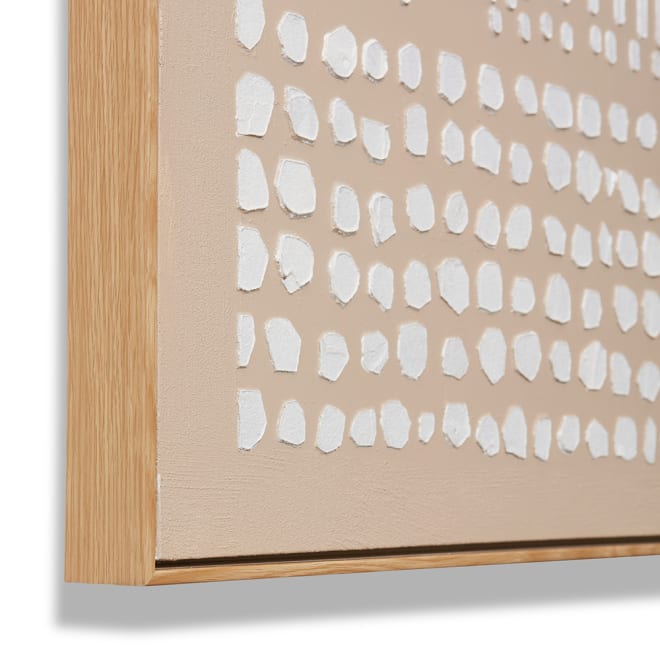 Jabari Hand Painted Wall Art - Beige/Cream, 120cm (H)