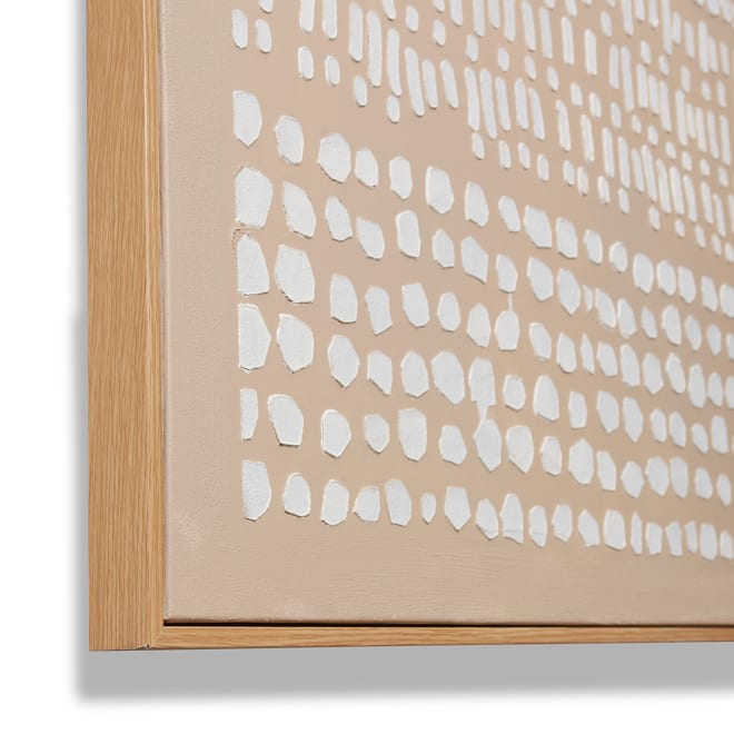 Jabari Hand Painted Wall Art - Beige/Cream, 150cm (H)