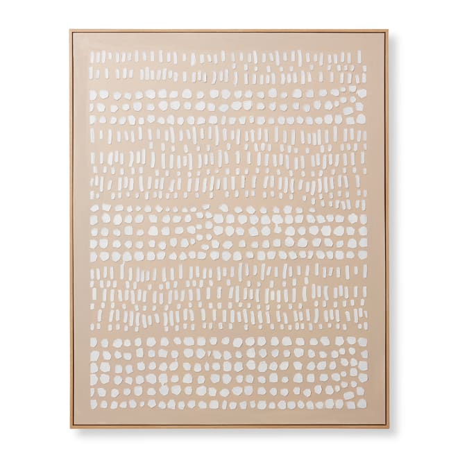 Jabari Hand Painted Wall Art - Beige/Cream, 150cm (H)