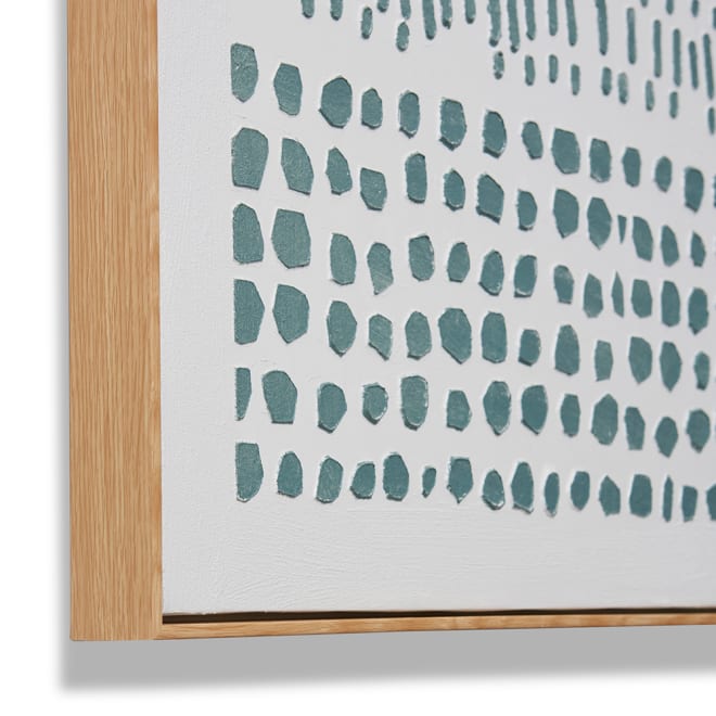 Jabari Hand Painted Wall Art - Cream/Green, 150cm (H)