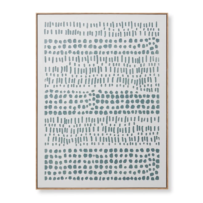 Jabari Hand Painted Wall Art - Cream/Green, 150cm (H)
