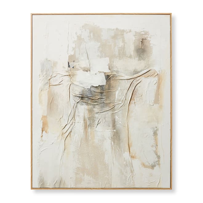 Taseen Hand Painted Wall Art - Beige, 150cm (H)