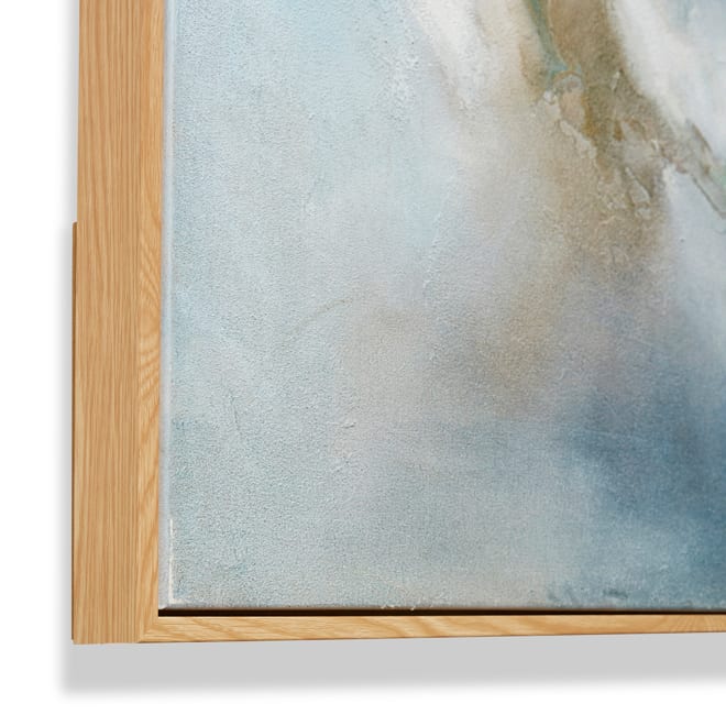Night Sky Hand Painted Wall Ar - Blue Green, 120cm (H)