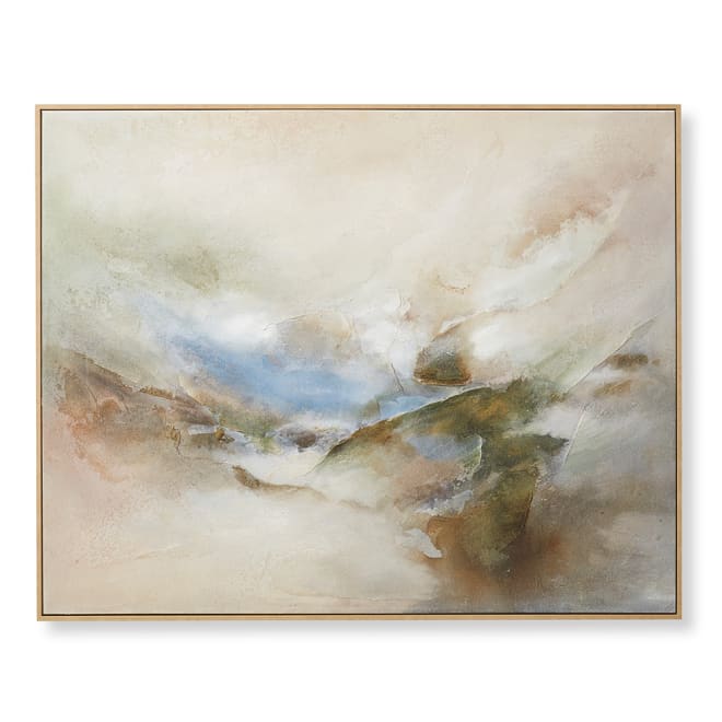 Sunday Love Hand Painted Wall - Blue Green, 120cm (H)