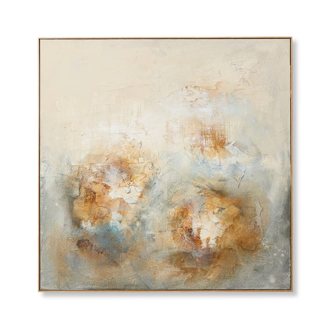 The Secret Hand Painted Wall A - Brown Blue, 120cm (H)