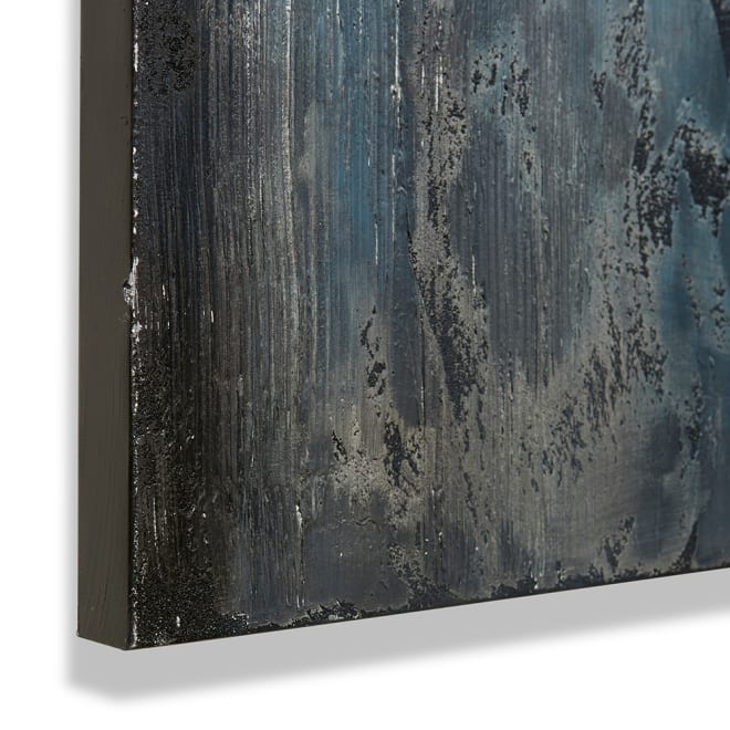 Denzel Hand Painted Wall Art - Beige Blue, 150cm (H)