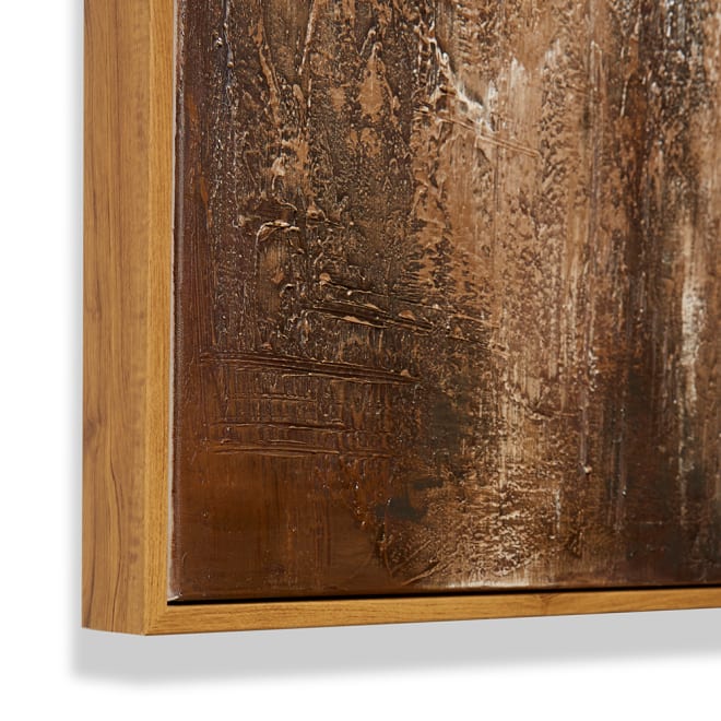 Stormy Hand Painted Wall Art - Brown, 150cm (H)