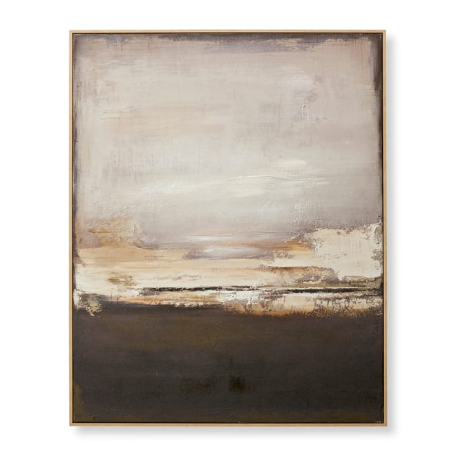 Noir Panorama Hand Painted Wal - Brown, 150cm (H)