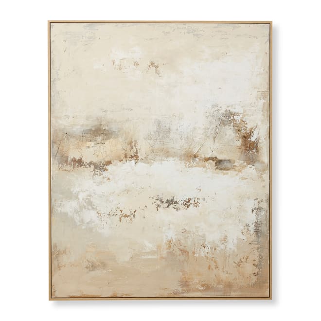 Monsoon Hand Painted Wall Art - Beige, 150cm (H)