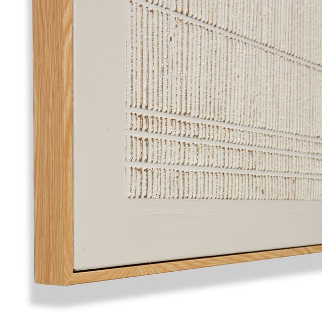Ruguru Hand Painted Wall Art - Beige, 150cm (H)