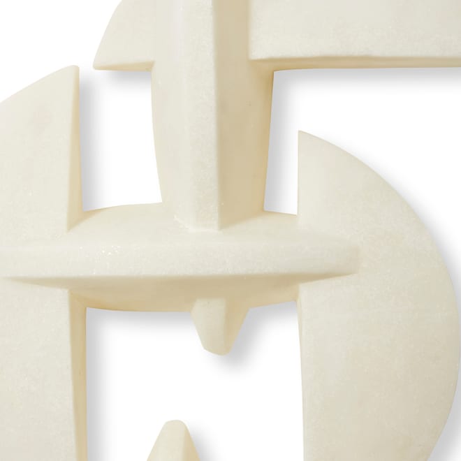 Cebo Wall Sculpture - White, 81cm (H)