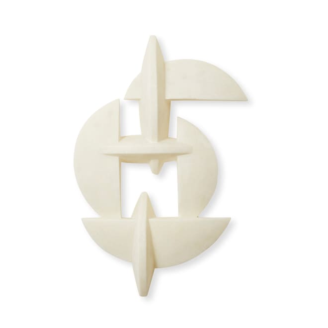 Cebo Wall Sculpture - White, 81cm (H)
