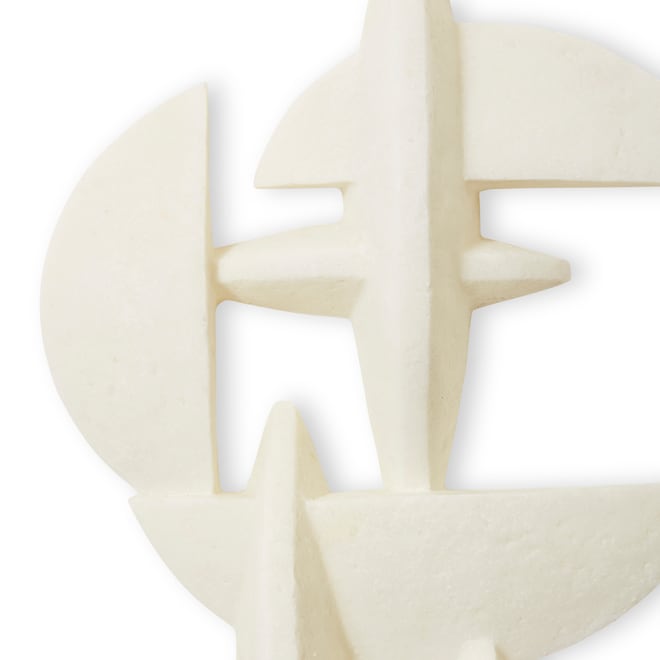 Cebo Wall Sculpture - White, 118cm (H)