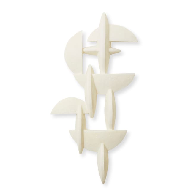 Cebo Wall Sculpture - White, 118cm (H)