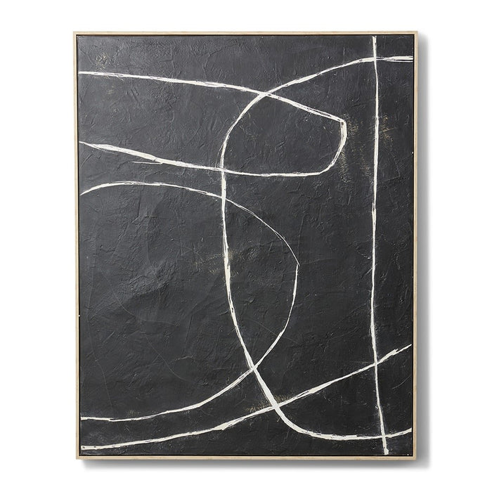 Olanna Hand Painted Wall Art - Black, 150cm (H)