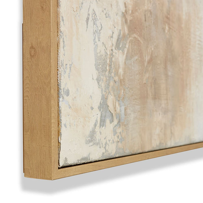 Yessica Hand Painted Wall Art - Cream Beige, 150cm (H)