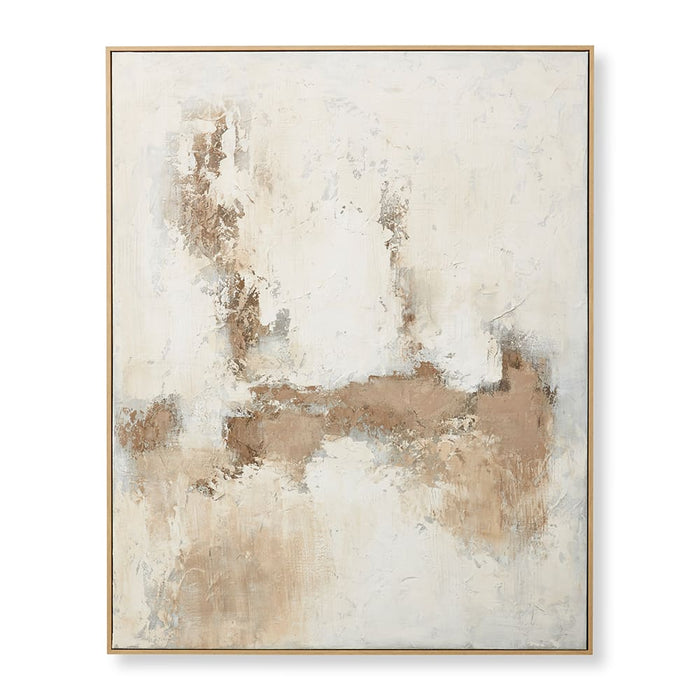 Yessica Hand Painted Wall Art - Cream Beige, 150cm (H)