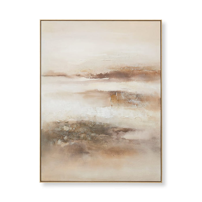 Rocio Hand Painted Wall Art - Beige Brown, 120cm (H)