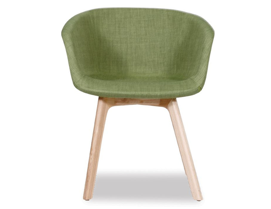 Lonsdale Armchair - Natural - Green Fabric