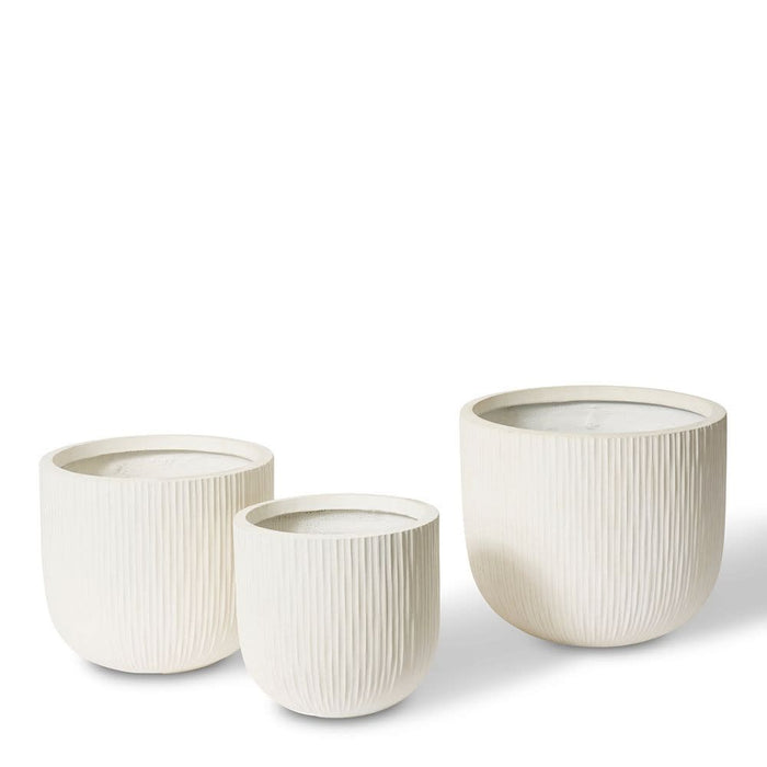 Tenesha Fibrestone Planter S3 - Beige