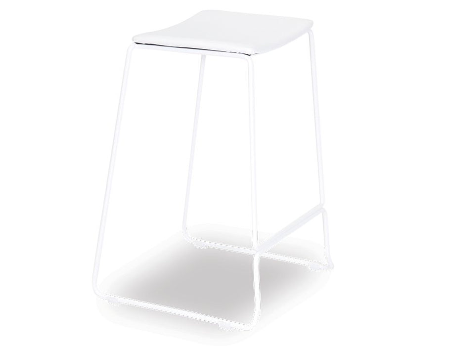 Ardent Stool - White - White Pad