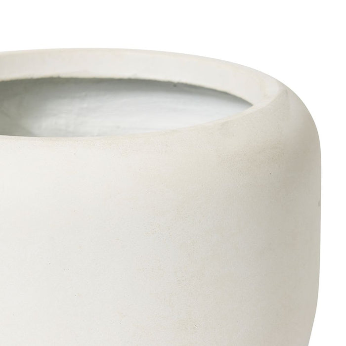 Saheed Low Fibrestone Planter - Beige