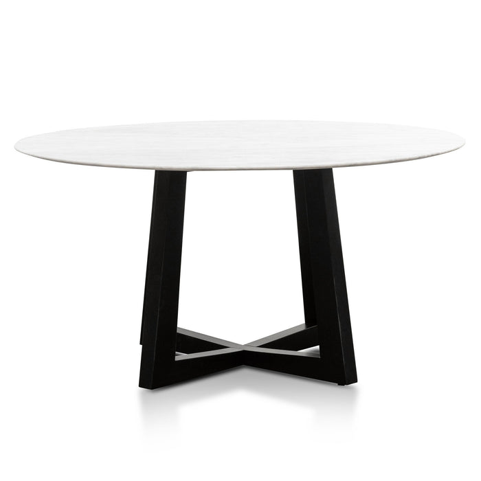 CDT6214-SD 1.5m Round Marble Dining Table - Black