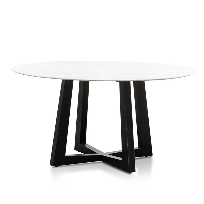 CDT6214-SD 1.5m Round Marble Dining Table - Black