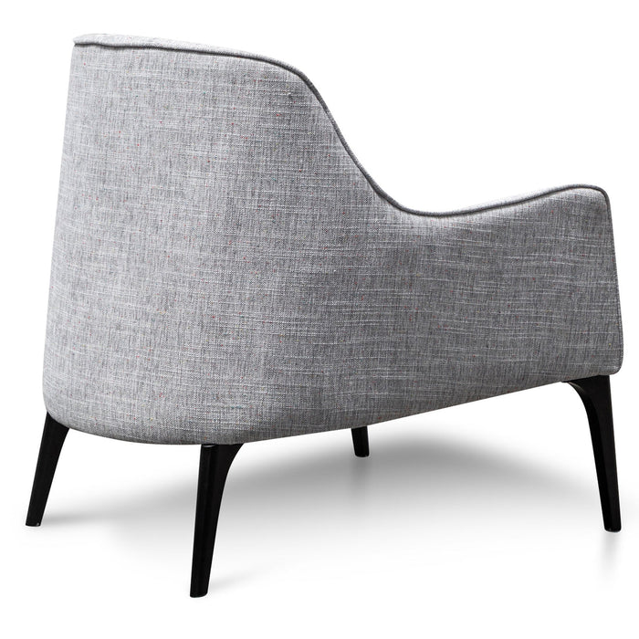 Calibre Furniture Wilson Fabric Armchair - Light Spec Grey - Black