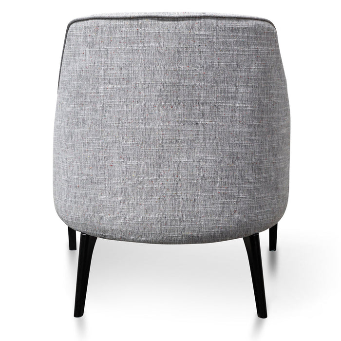 Calibre Furniture Wilson Fabric Armchair - Light Spec Grey - Black