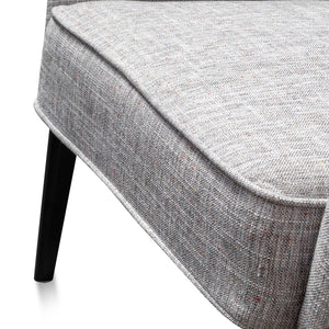 Calibre Furniture Wilson Fabric Armchair - Light Spec Grey - Black