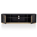 Calibre Furniture Wilma 1.8m Wooden TV Entertainment Unit - Peppercorn and Brass