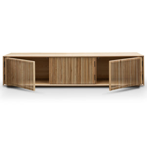 Calibre Furniture Dahlia 2m Wooden TV Entertainment Unit - Natural Ash