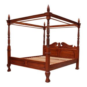 Hudson Furniture Queen Anne Four Poster Bed - Queen Size