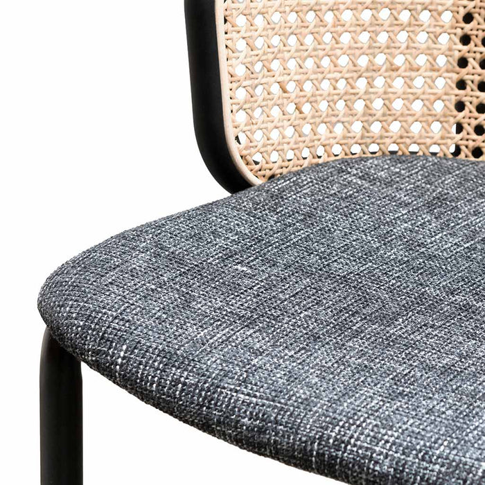 Calibre Furniture Florine Fabric Bar Stool - Black Legs