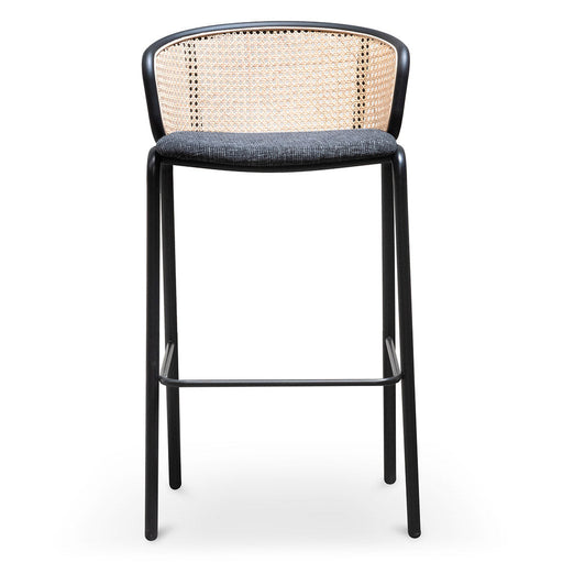 Calibre Furniture Florine Fabric Bar Stool - Black Legs