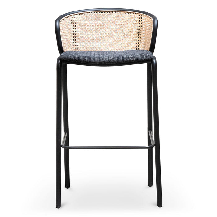 Calibre Furniture Florine Fabric Bar Stool - Black Legs