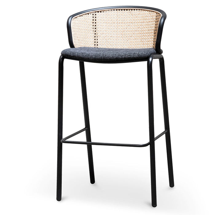 Calibre Furniture Florine Fabric Bar Stool - Black Legs