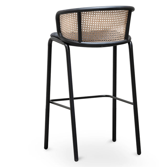 Calibre Furniture Florine Fabric Bar Stool - Black Legs