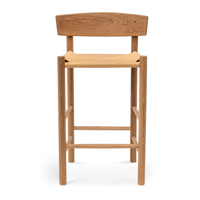 Calibre Furniture Erika 65cm Bar Stool - Natural with Back Rest