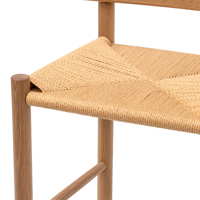 Calibre Furniture Erika 65cm Bar Stool - Natural with Back Rest