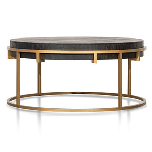 Calibre Furniture Shelley 100cm Round Coffee Table - Golden