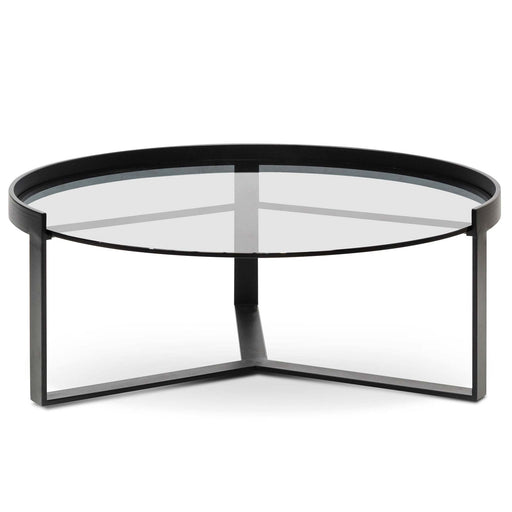 Calibre Furniture Marcel 90cm Glass Round Coffee Table - Large