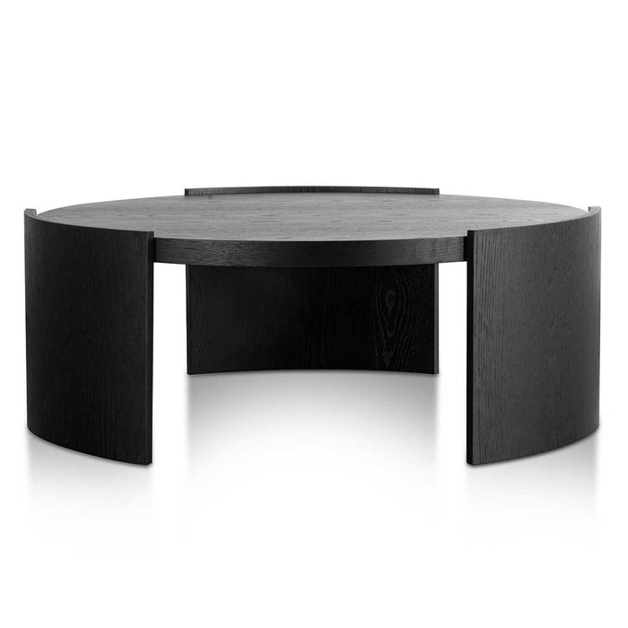 Calibre Furniture Tamera 100cm Wooden Round Coffee Table - Black