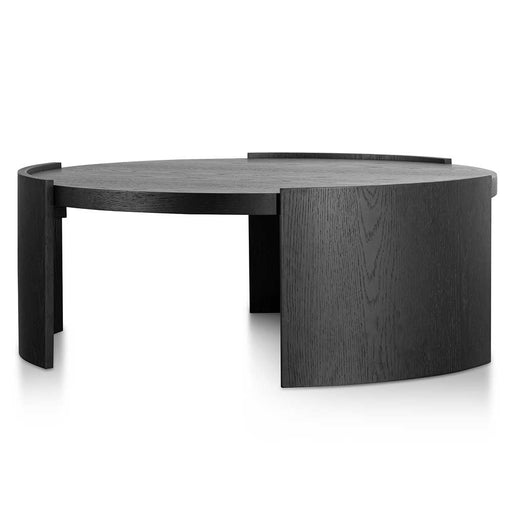 Calibre Furniture Tamera 100cm Wooden Round Coffee Table - Black